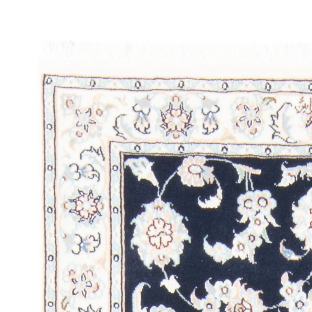 Alfombra de pasillo Alfombra Persa - Nain - Real - 194 x 80 cm - azul oscuro