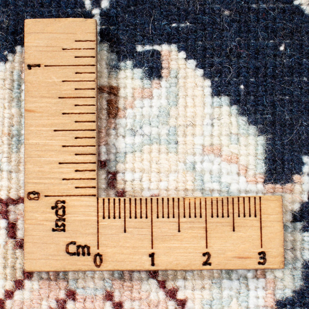 Alfombra de pasillo Alfombra Persa - Nain - Real - 194 x 80 cm - azul oscuro