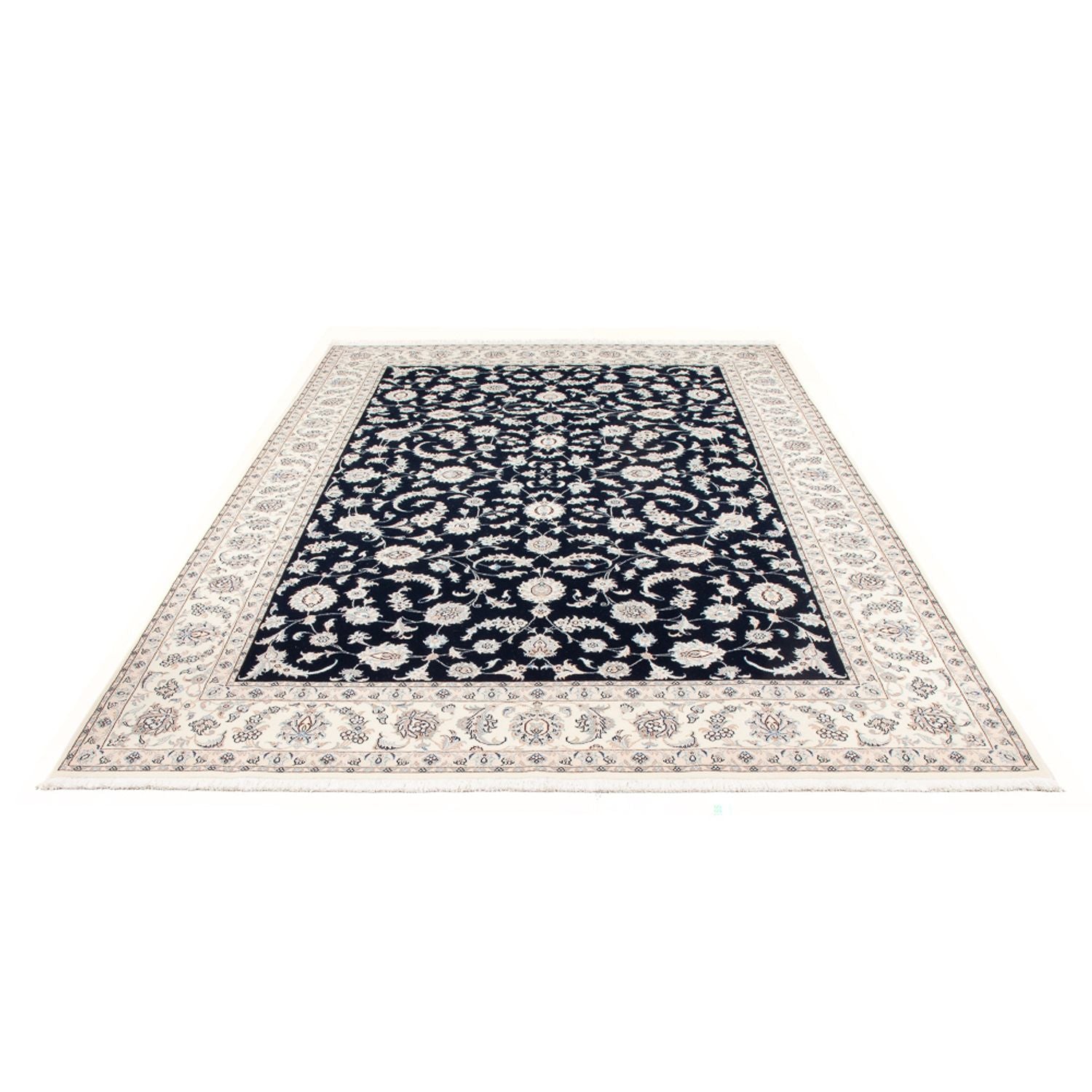 Alfombra Persa - Nain - Prima - 297 x 200 cm - azul oscuro