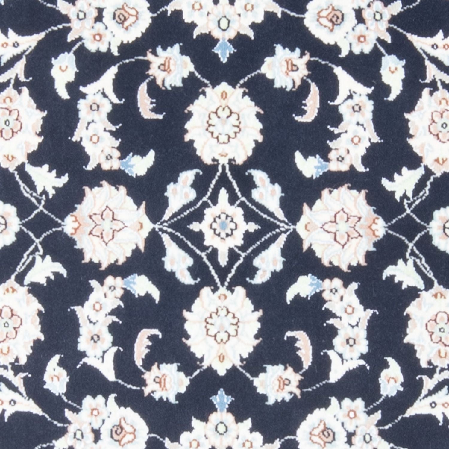 Alfombra de pasillo Alfombra Persa - Nain - Real - 196 x 80 cm - azul oscuro