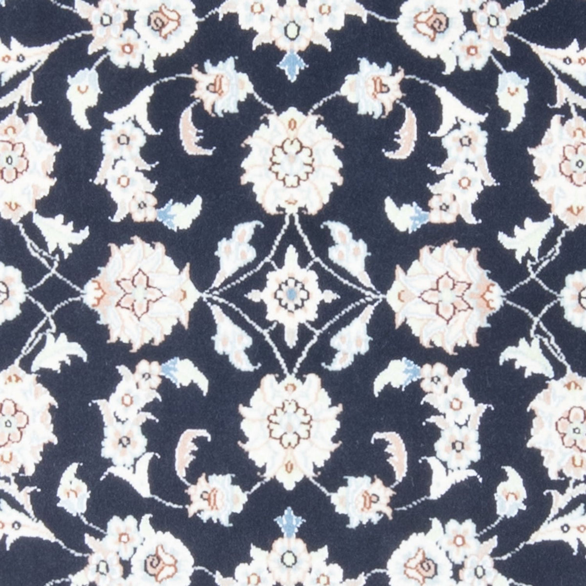 Alfombra de pasillo Alfombra Persa - Nain - Real - 196 x 80 cm - azul oscuro