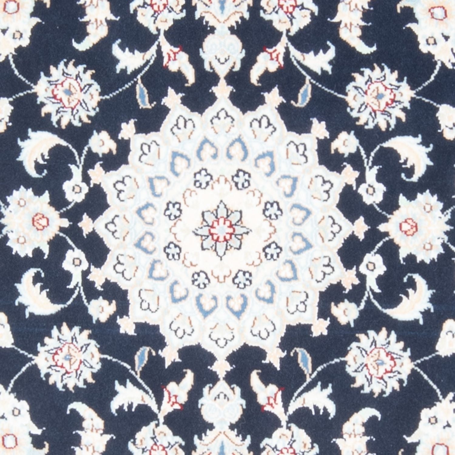 Alfombra de pasillo Alfombra Persa - Nain - Real - 200 x 80 cm - azul oscuro