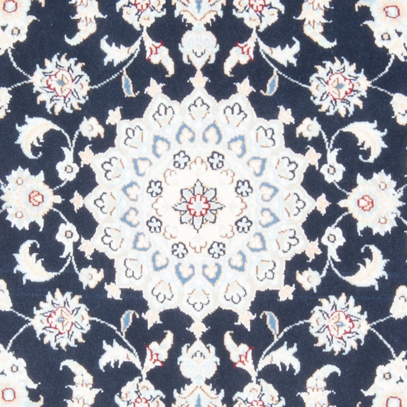 Alfombra de pasillo Alfombra Persa - Nain - Real - 200 x 80 cm - azul oscuro