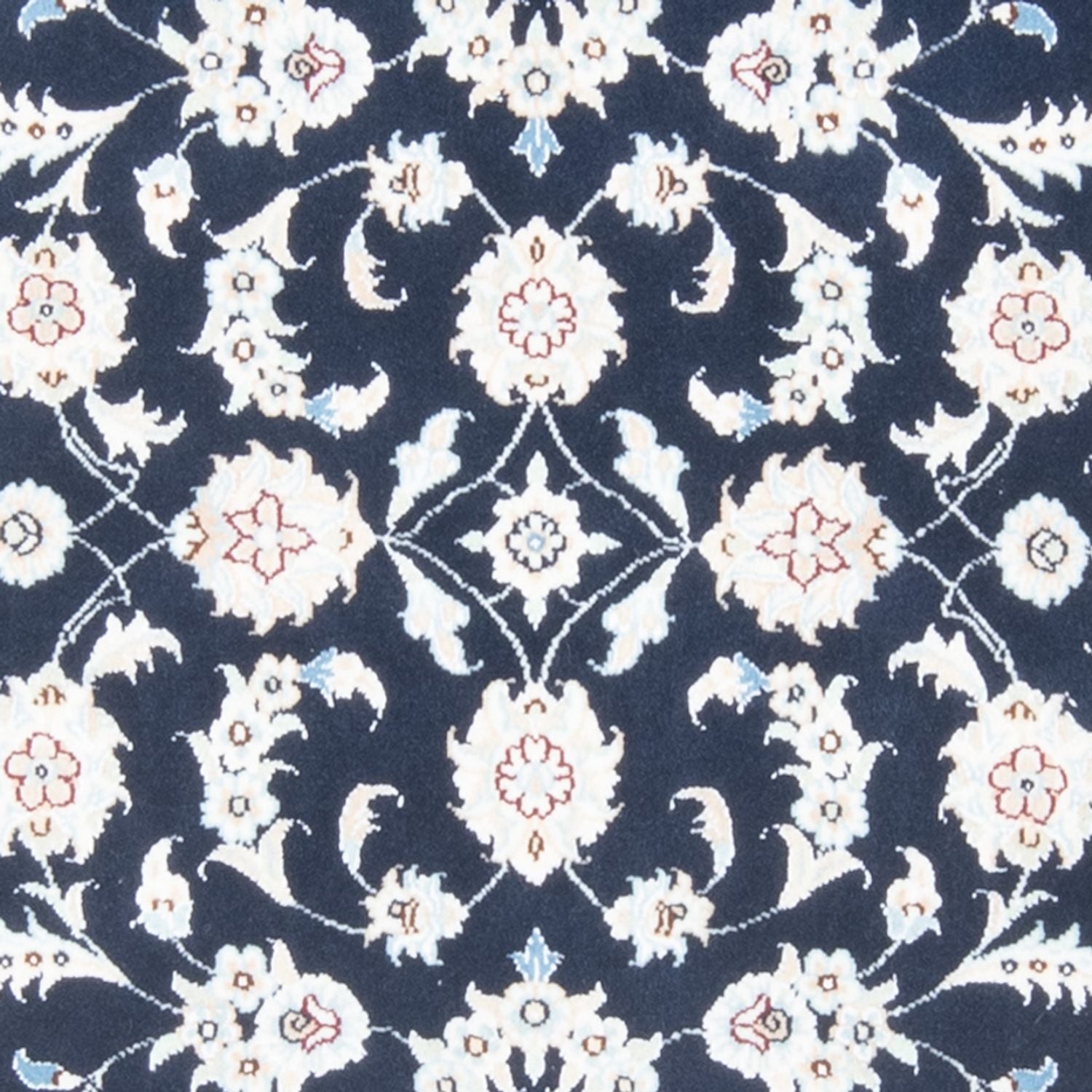 Alfombra de pasillo Alfombra Persa - Nain - Real - 204 x 82 cm - azul oscuro