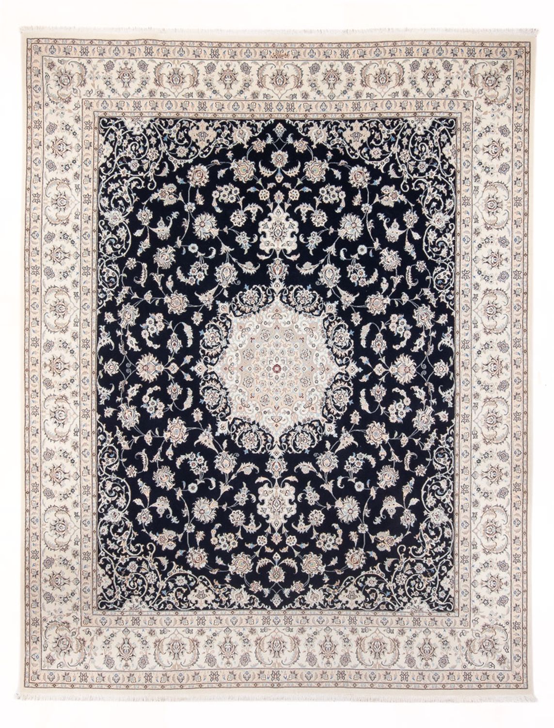 Alfombra Persa - Nain - Prima - 300 x 247 cm - azul oscuro