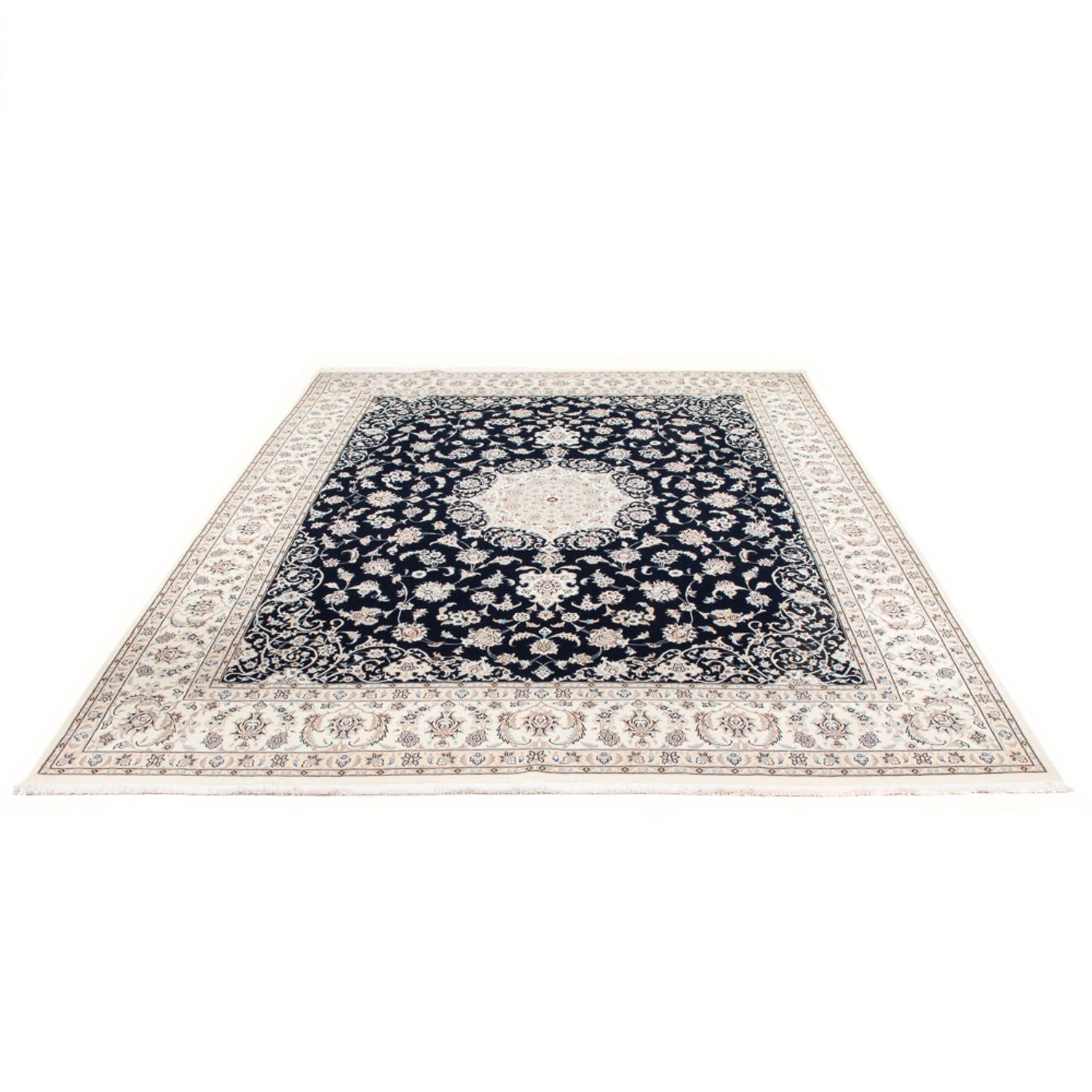 Alfombra Persa - Nain - Prima - 300 x 247 cm - azul oscuro