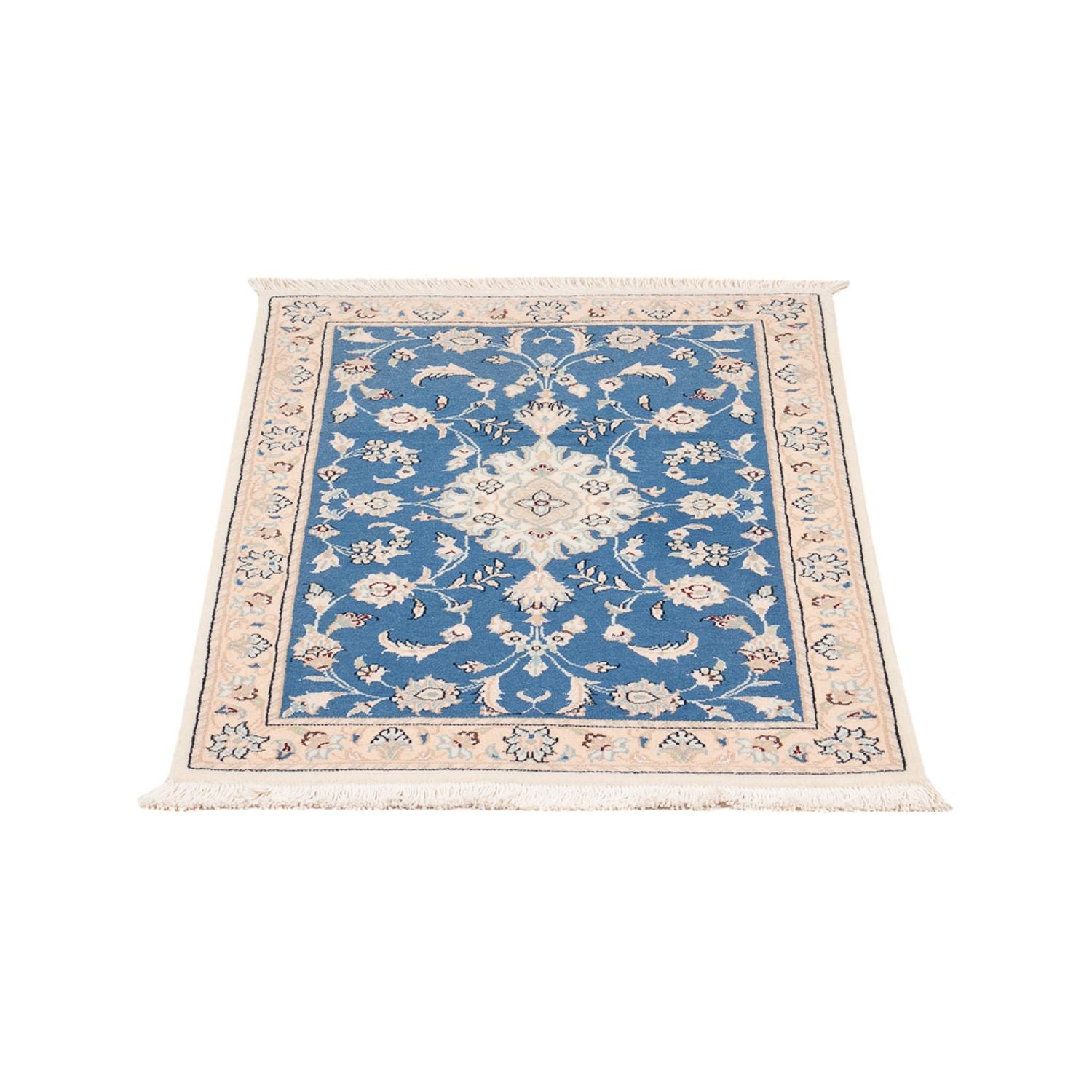 Alfombra persa - Nain - 88 x 59 cm - azul