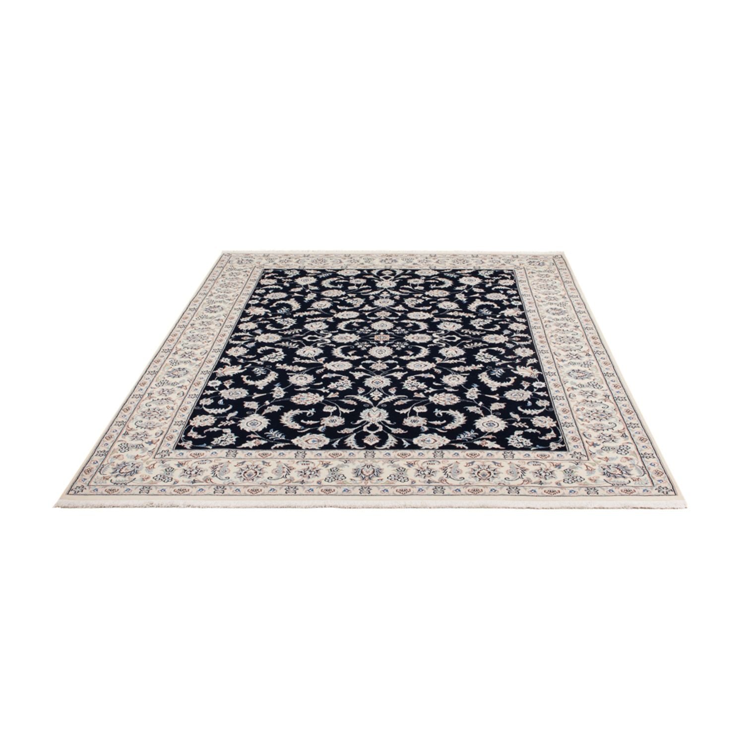 Alfombra persa - Nain - 233 x 170 cm - azul oscuro