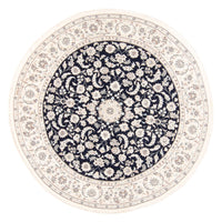 Alfombra persa - Nain redondo  - 202 x 202 cm - azul oscuro
