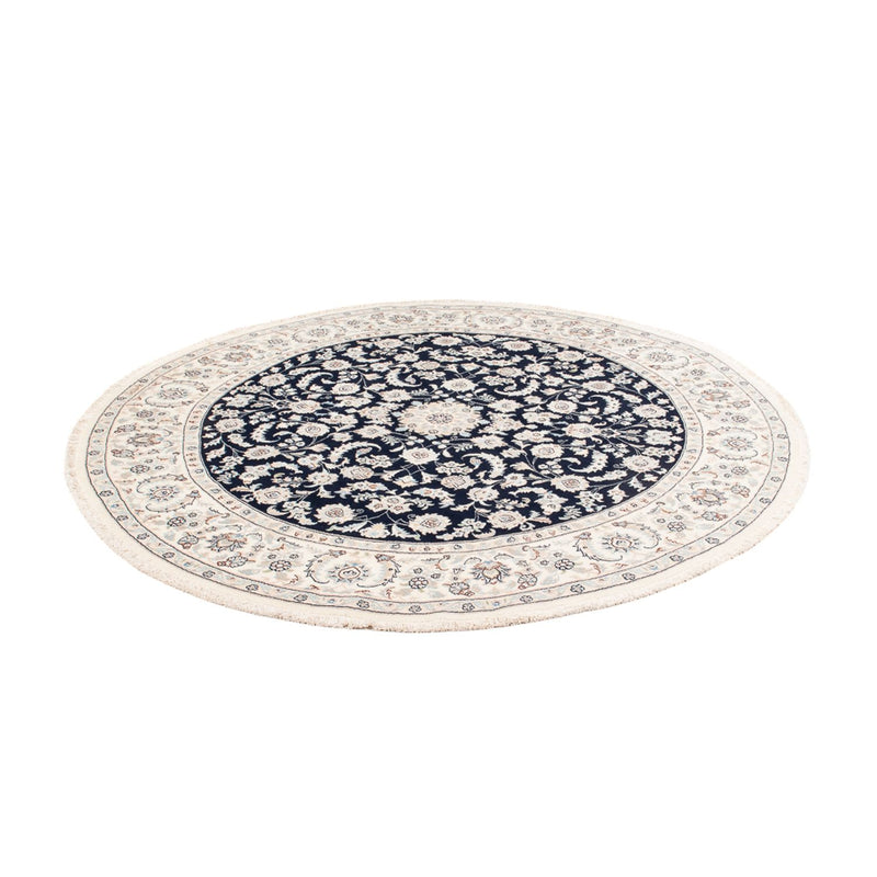 Alfombra persa - Nain redondo  - 202 x 202 cm - azul oscuro