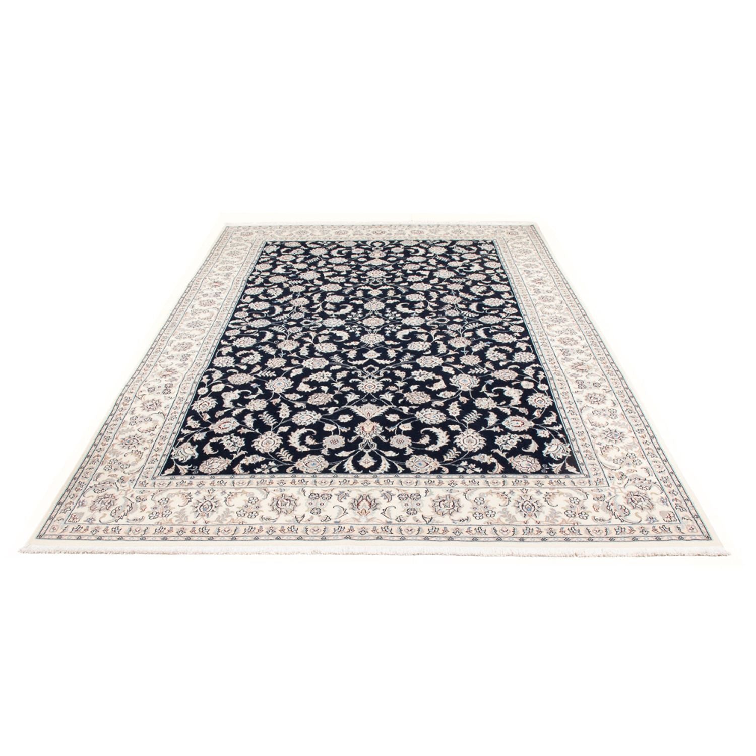 Alfombra Persa - Nain - Prima - 298 x 198 cm - azul oscuro