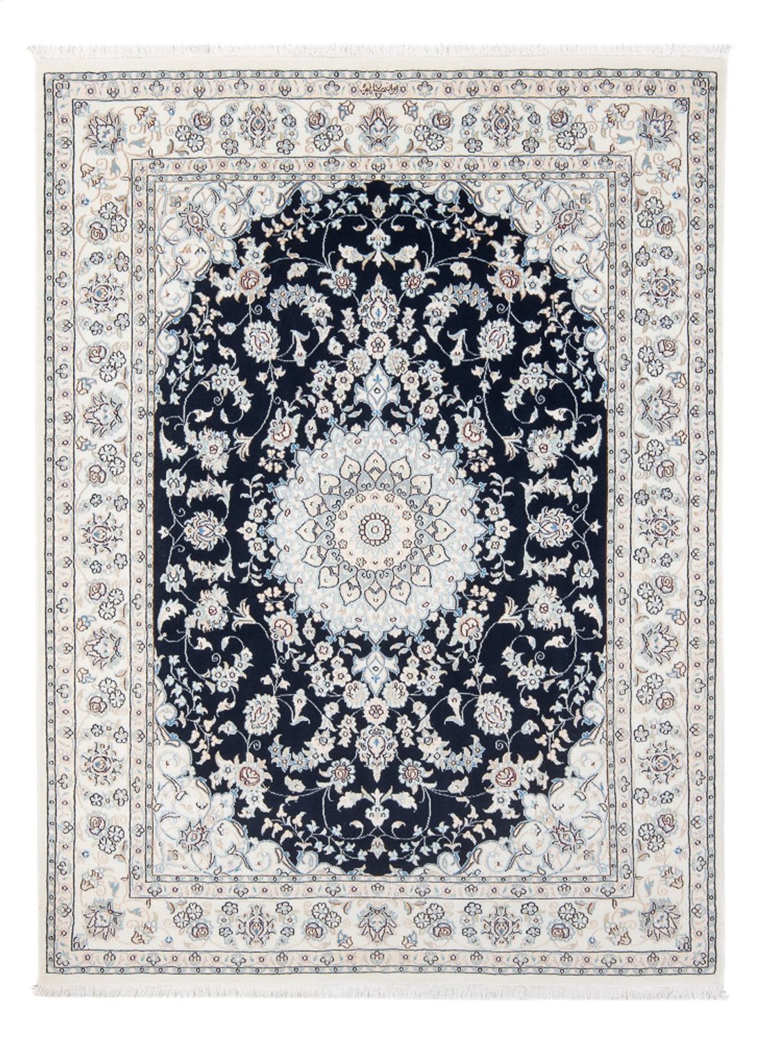 Alfombra Persa - Nain - Prima - 199 x 150 cm - azul oscuro