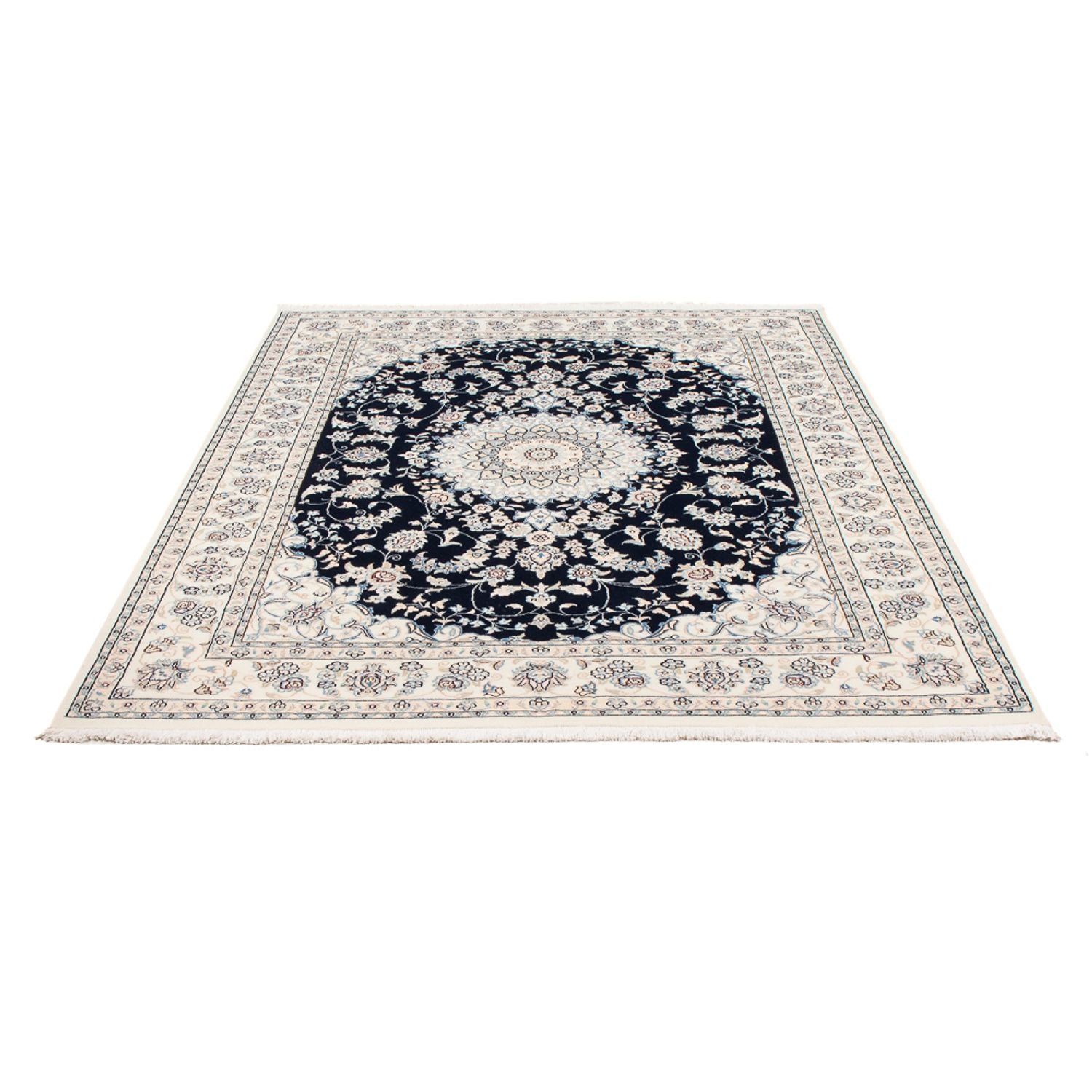 Alfombra Persa - Nain - Prima - 199 x 150 cm - azul oscuro