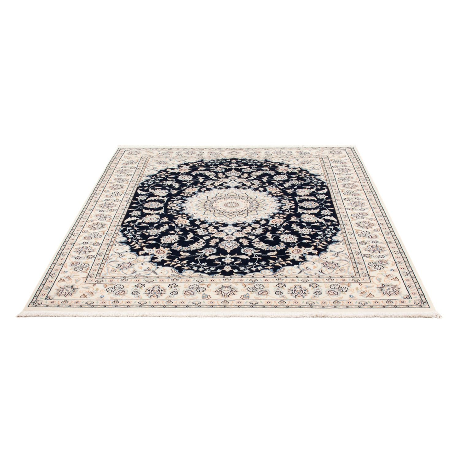 Alfombra Persa - Nain - Prima - 195 x 150 cm - azul oscuro