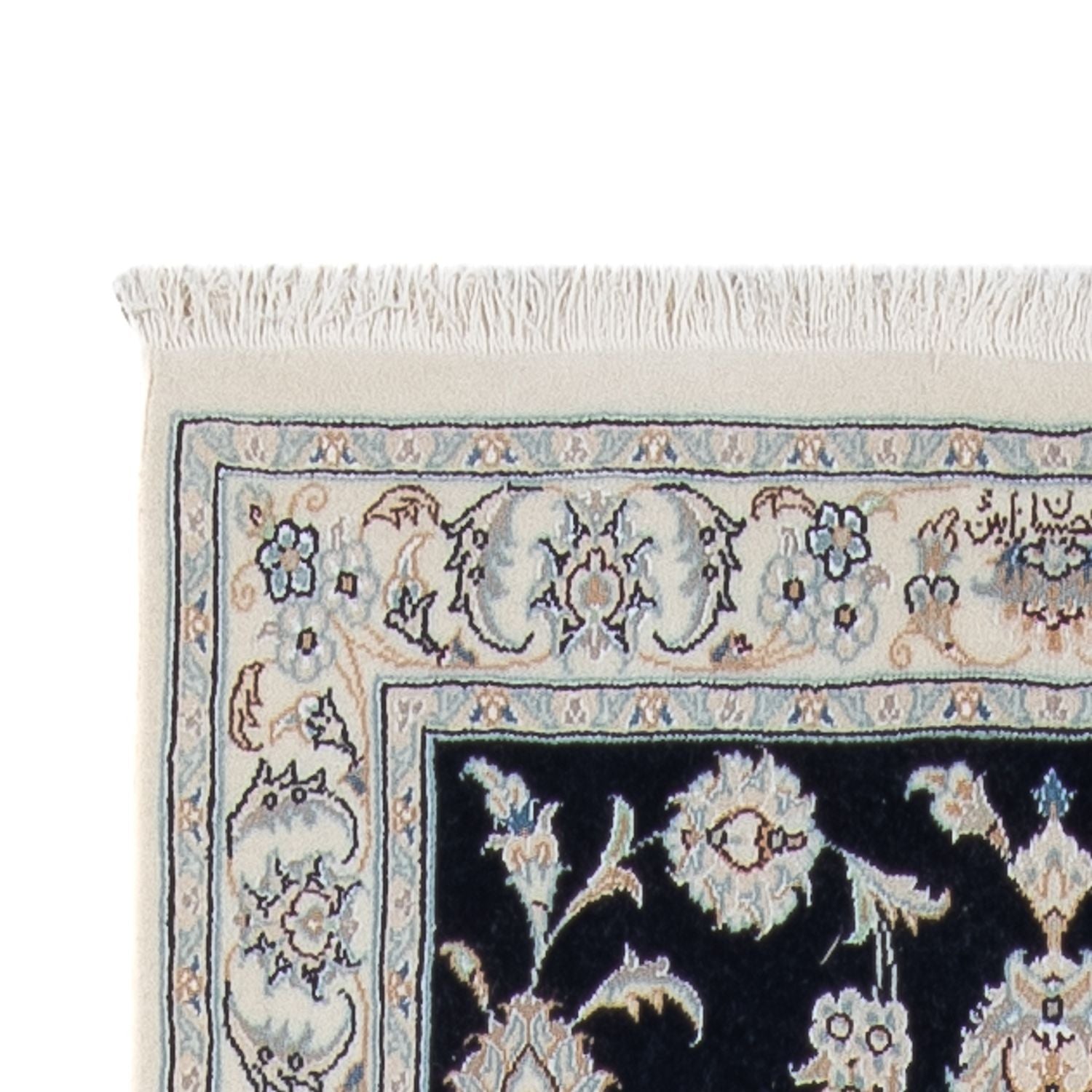 Alfombra de pasillo Alfombra Persa - Nain - Prima - 352 x 82 cm - azul oscuro