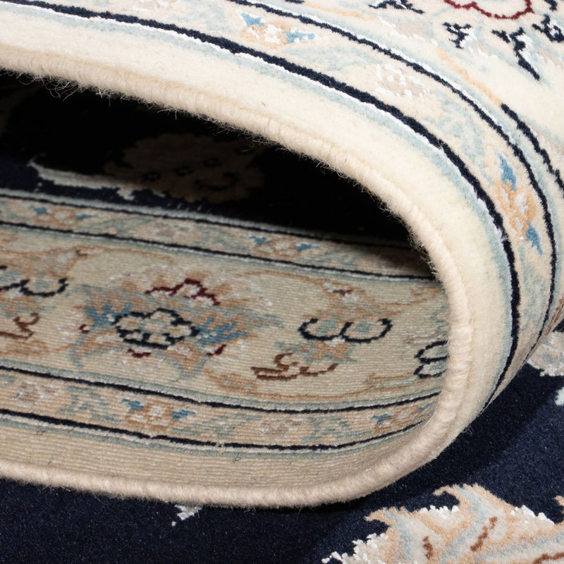 Alfombra de pasillo Alfombra Persa - Nain - Prima - 352 x 82 cm - azul oscuro