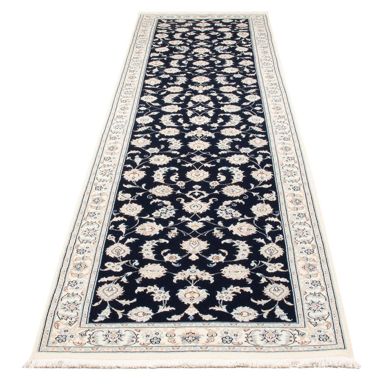 Alfombra de pasillo Alfombra Persa - Nain - Prima - 352 x 82 cm - azul oscuro