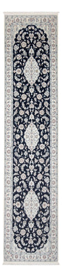 Alfombra de pasillo Alfombra Persa - Nain - Prima - 339 x 86 cm - azul oscuro