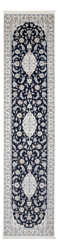 Alfombra de pasillo Alfombra Persa - Nain - Prima - 340 x 85 cm - azul oscuro