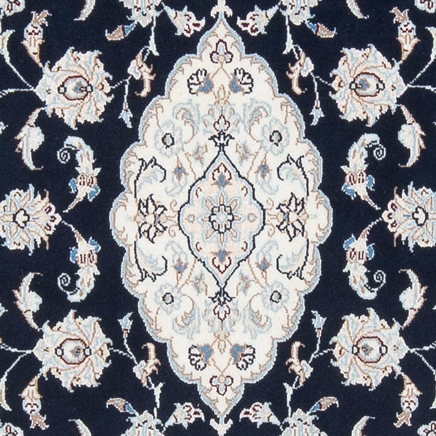 Alfombra de pasillo Alfombra Persa - Nain - Prima - 340 x 85 cm - azul oscuro