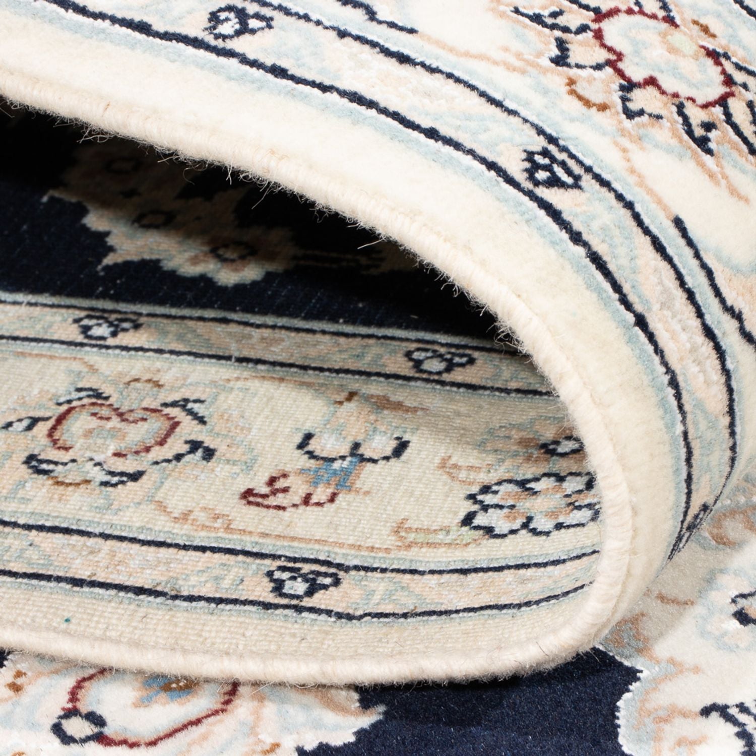 Alfombra de pasillo Alfombra Persa - Nain - Prima - 340 x 85 cm - azul oscuro