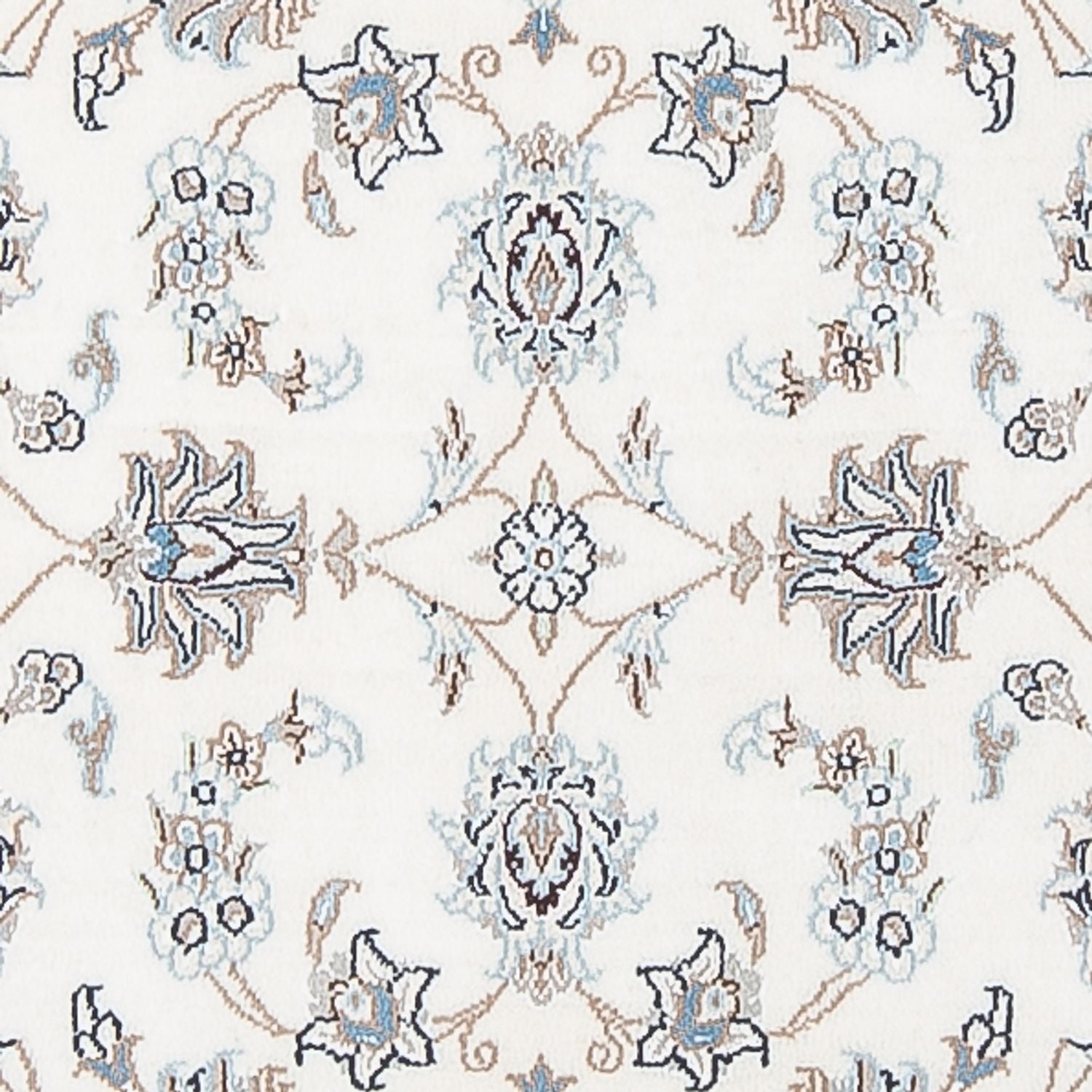Alfombra de pasillo Alfombra Persa - Nain - Prima - 301 x 82 cm - crema