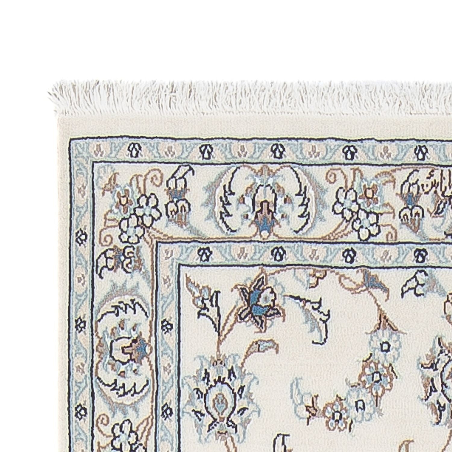 Alfombra de pasillo Alfombra Persa - Nain - Prima - 301 x 82 cm - crema