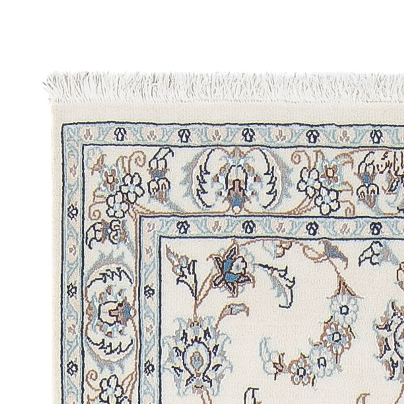 Alfombra de pasillo Alfombra Persa - Nain - Prima - 301 x 82 cm - crema