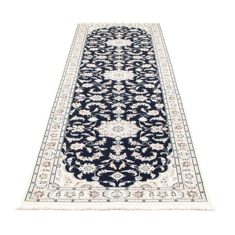 Alfombra de pasillo Alfombra Persa - Nain - Prima - 297 x 82 cm - azul oscuro