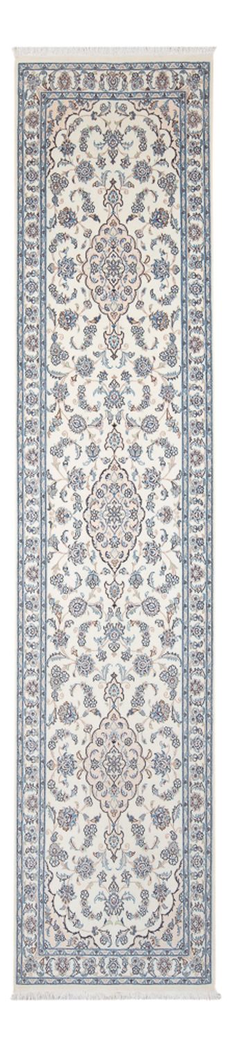 Alfombra de pasillo Alfombra Persa - Nain - Prima - 343 x 84 cm - crema