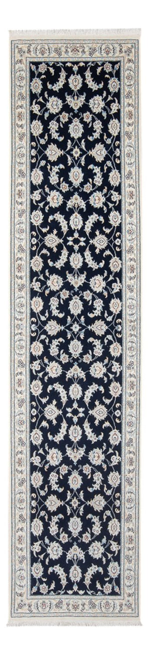 Alfombra de pasillo Alfombra Persa - Nain - Prima - 304 x 81 cm - azul oscuro