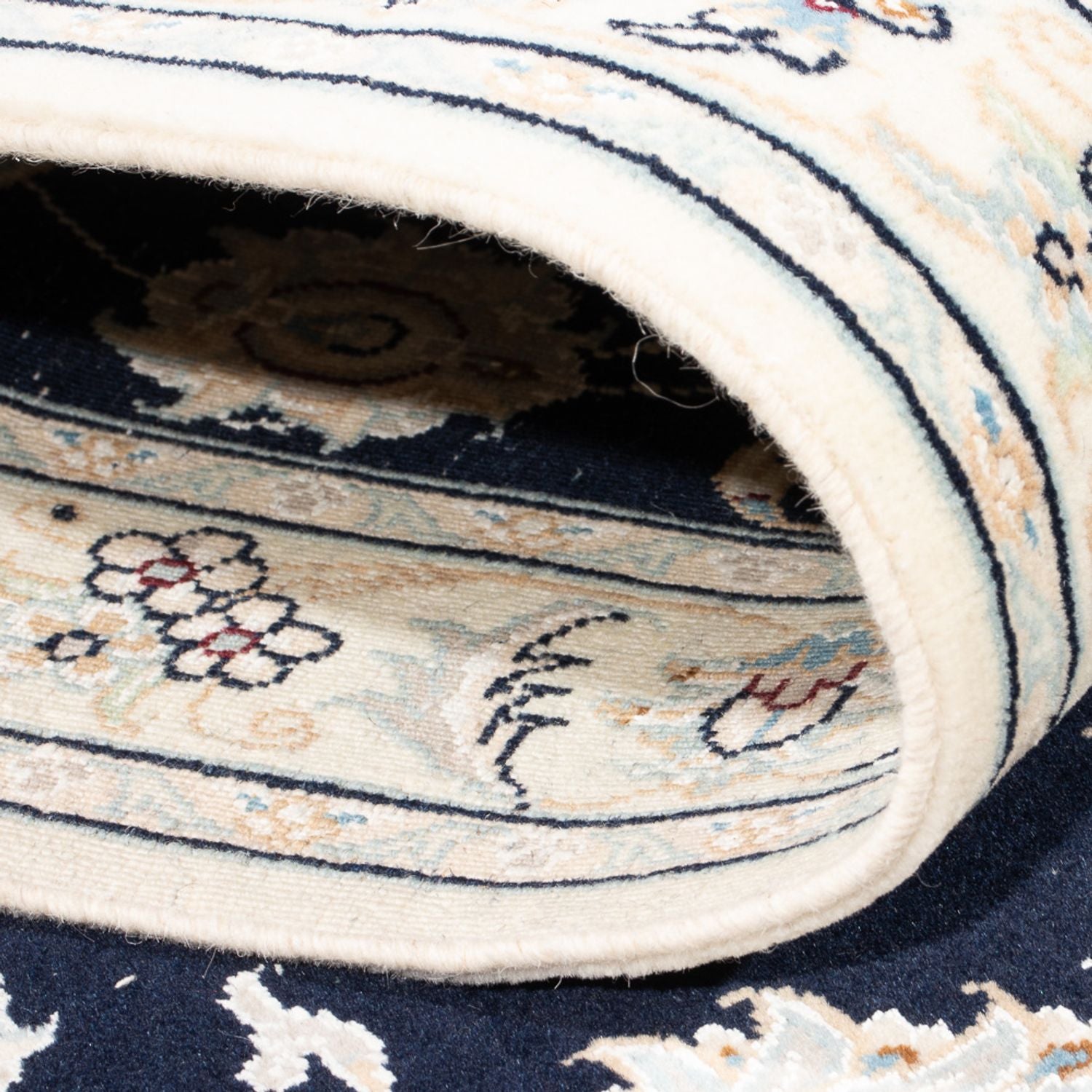 Alfombra de pasillo Alfombra Persa - Nain - Prima - 304 x 81 cm - azul oscuro