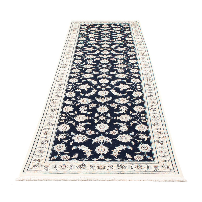 Alfombra de pasillo Alfombra Persa - Nain - Prima - 304 x 81 cm - azul oscuro