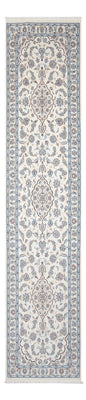Alfombra de pasillo Alfombra Persa - Nain - Prima - 345 x 84 cm - crema