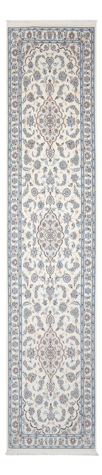 Alfombra de pasillo Alfombra Persa - Nain - Prima - 345 x 84 cm - crema