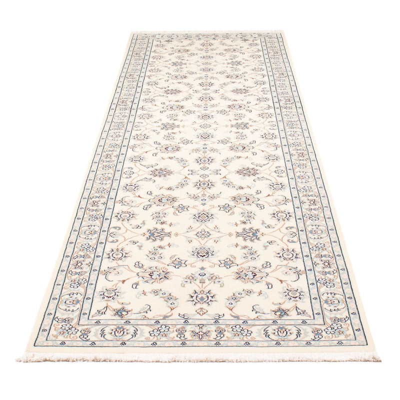 Alfombra de pasillo Alfombra Persa - Nain - Prima - 301 x 83 cm - crema