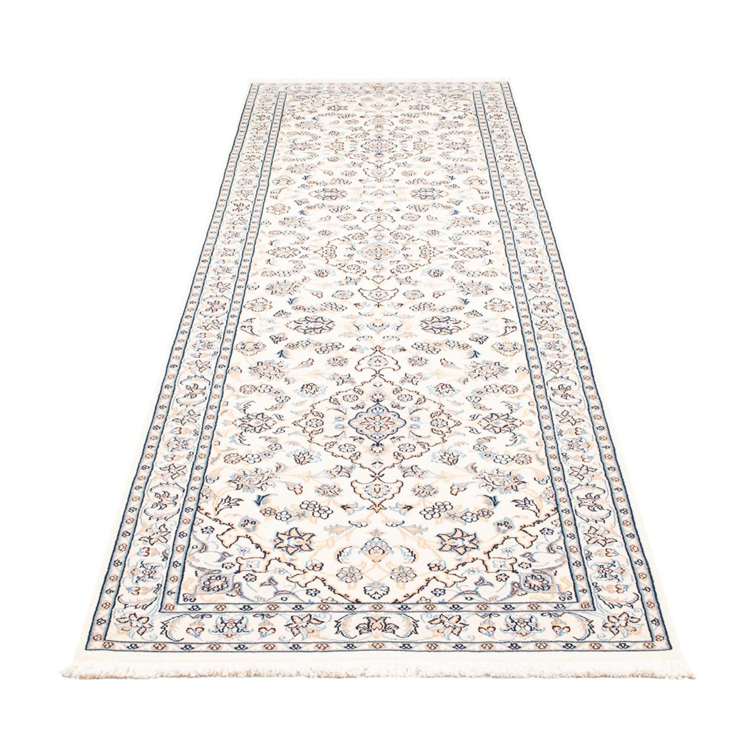 Alfombra de pasillo Alfombra Persa - Nain - Prima - 297 x 81 cm - crema