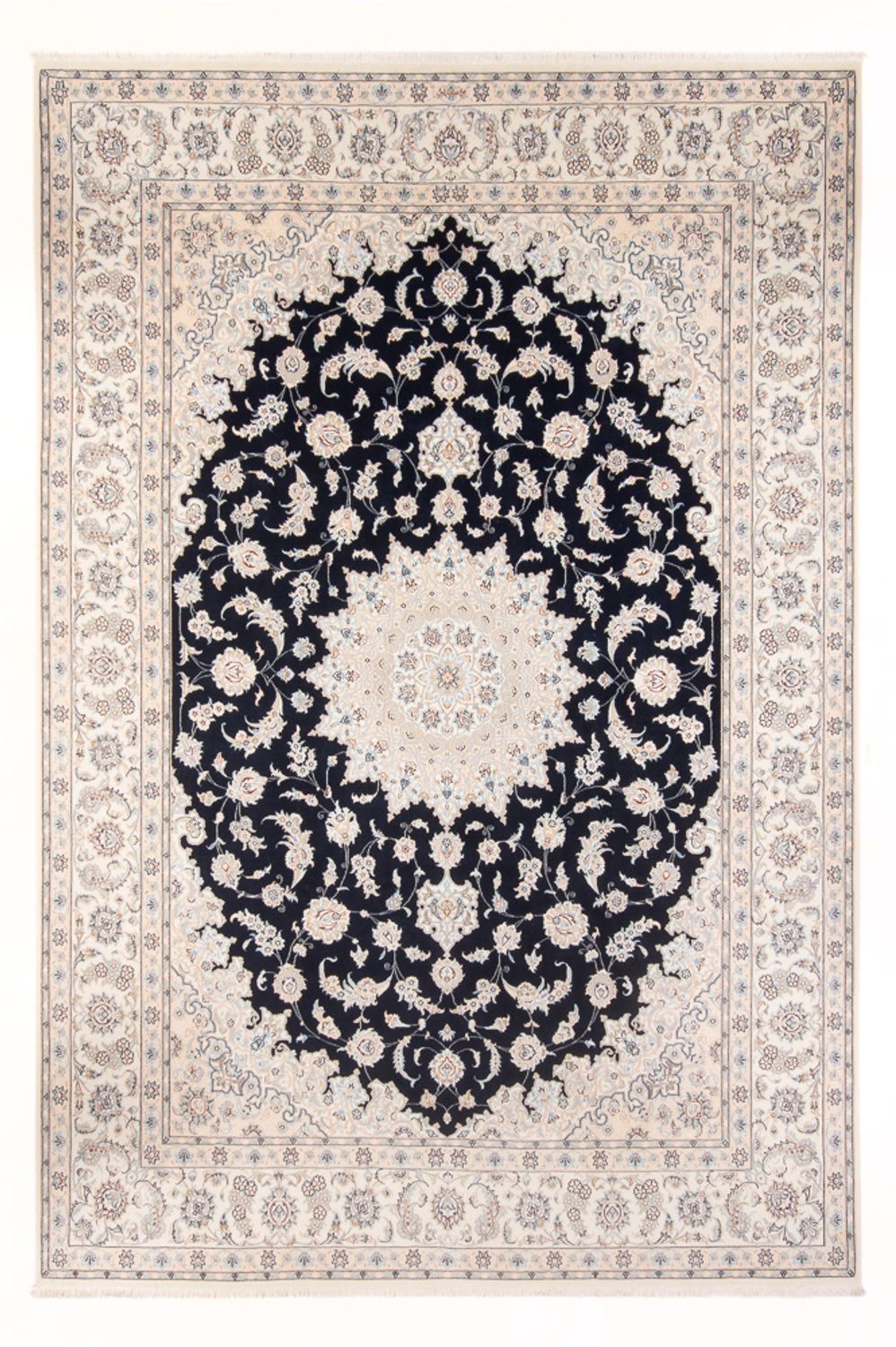 Alfombra Persa - Nain - Prima - 345 x 247 cm - azul oscuro