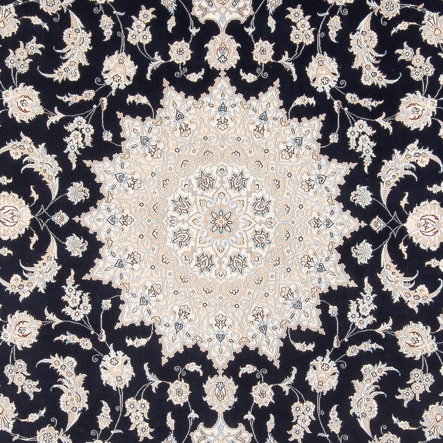 Alfombra Persa - Nain - Prima - 345 x 247 cm - azul oscuro