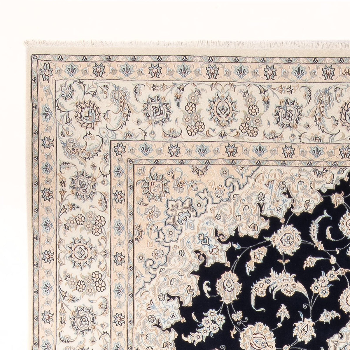 Alfombra Persa - Nain - Prima - 345 x 247 cm - azul oscuro