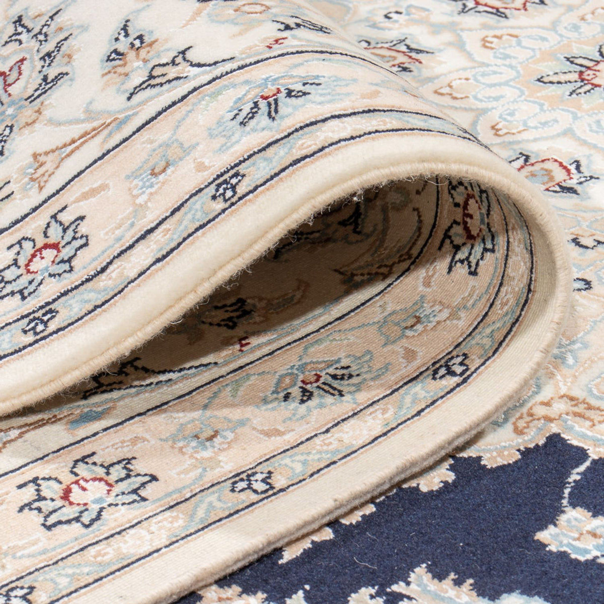 Alfombra Persa - Nain - Prima - 345 x 247 cm - azul oscuro