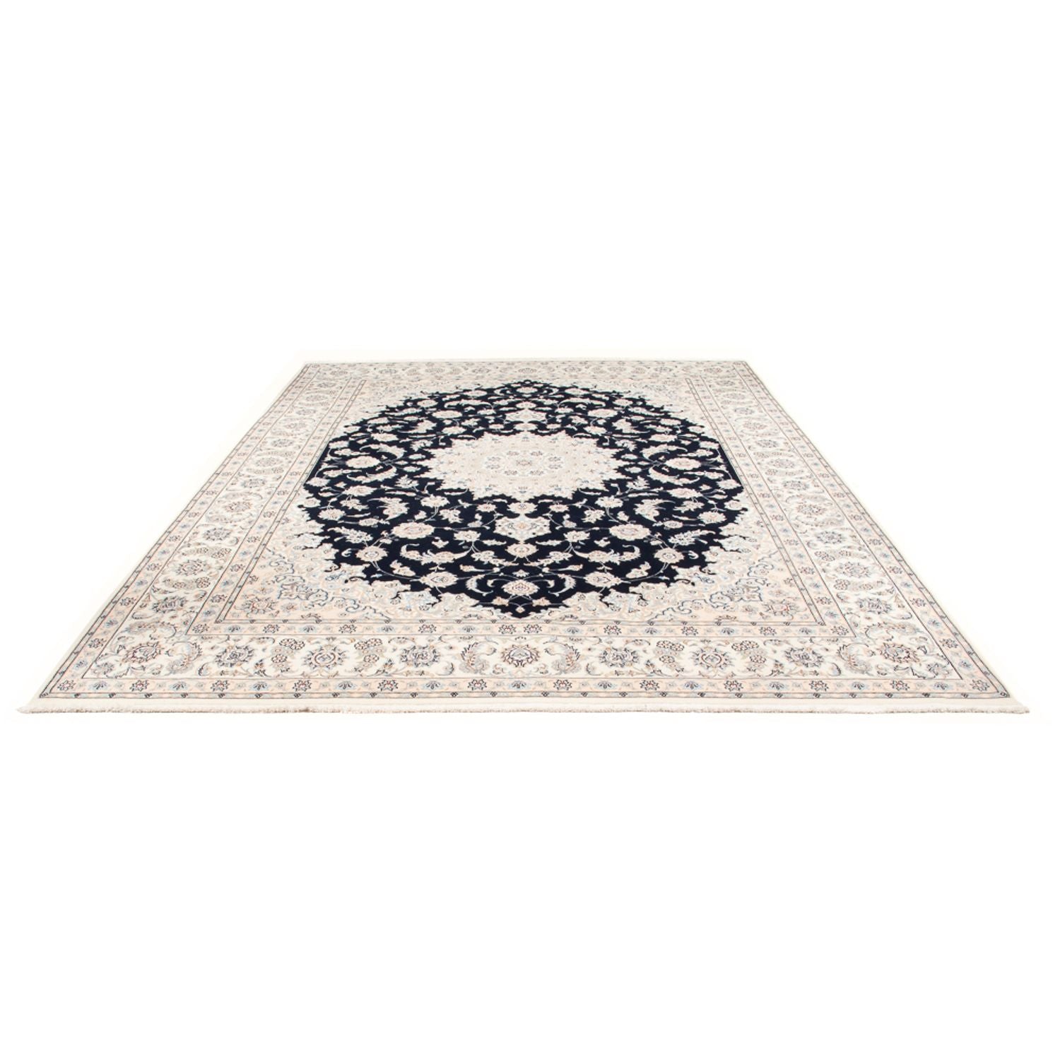 Alfombra Persa - Nain - Prima - 345 x 247 cm - azul oscuro