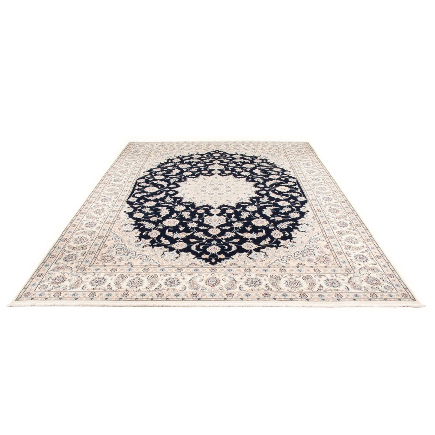 Alfombra Persa - Nain - Prima - 347 x 247 cm - azul oscuro