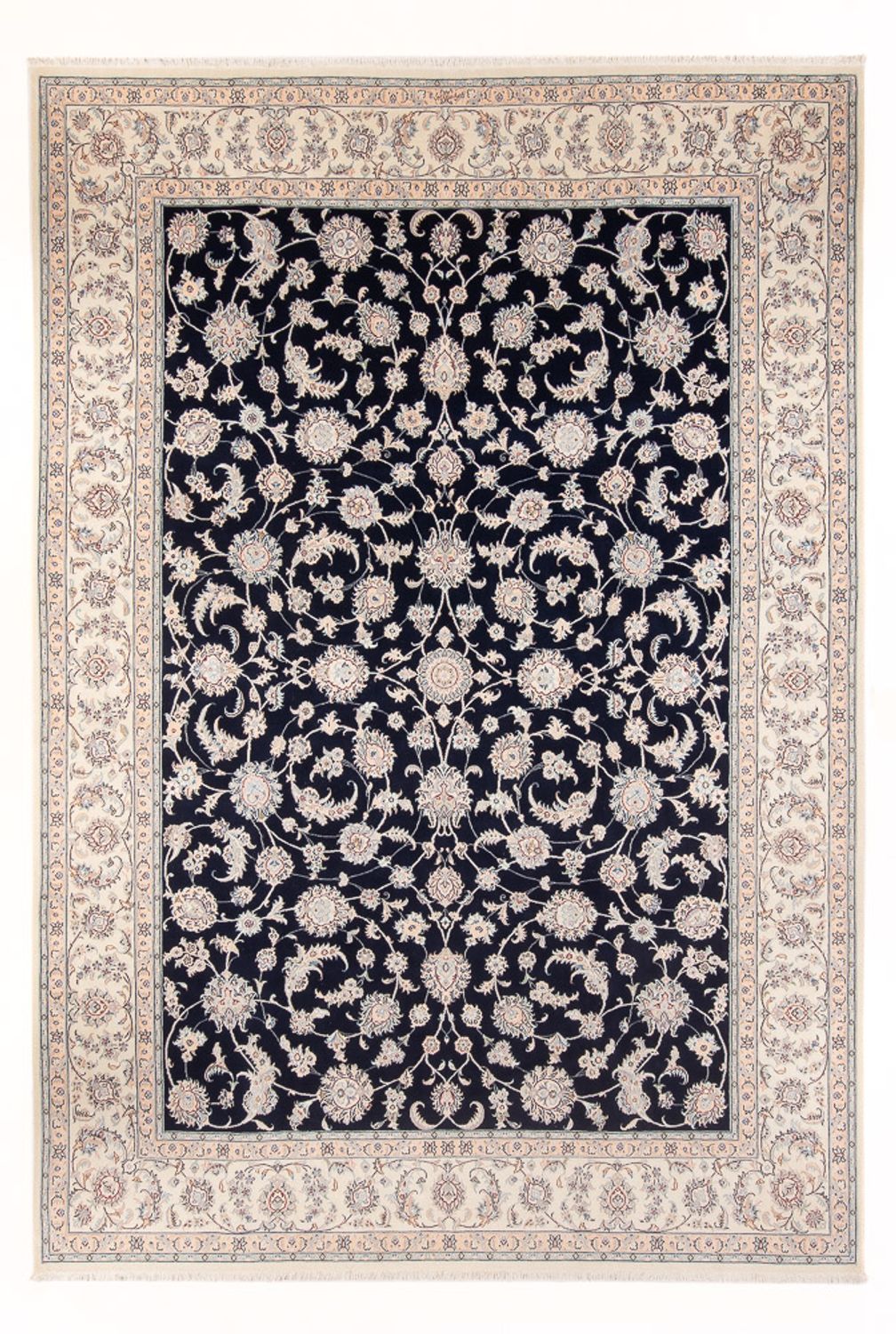 Alfombra Persa - Nain - Prima - 342 x 248 cm - azul oscuro