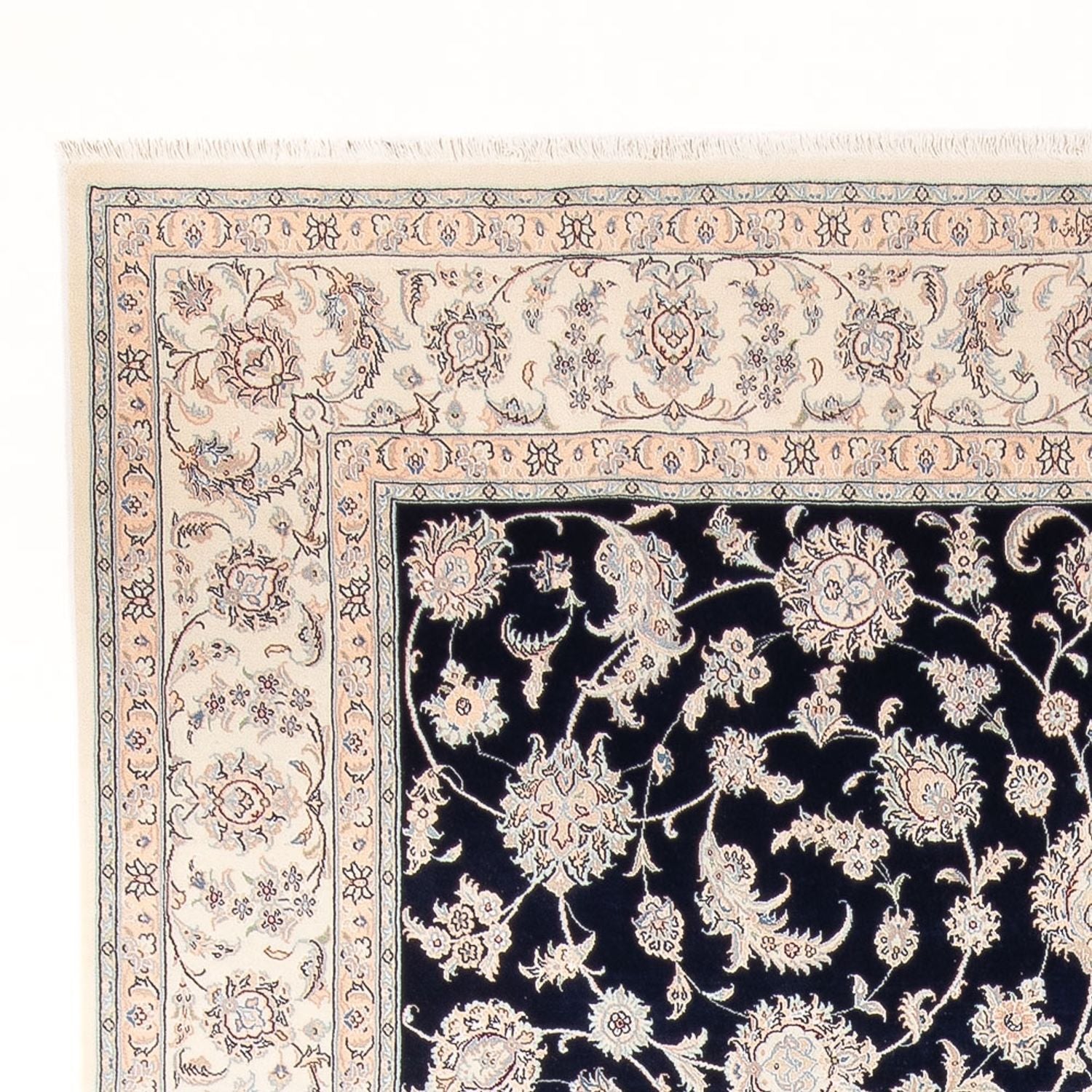 Alfombra Persa - Nain - Prima - 342 x 248 cm - azul oscuro