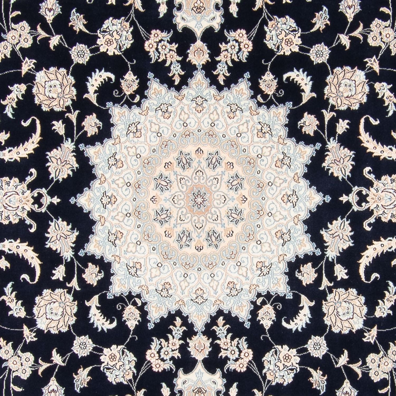Alfombra persa - Nain - 278 x 223 cm - azul oscuro