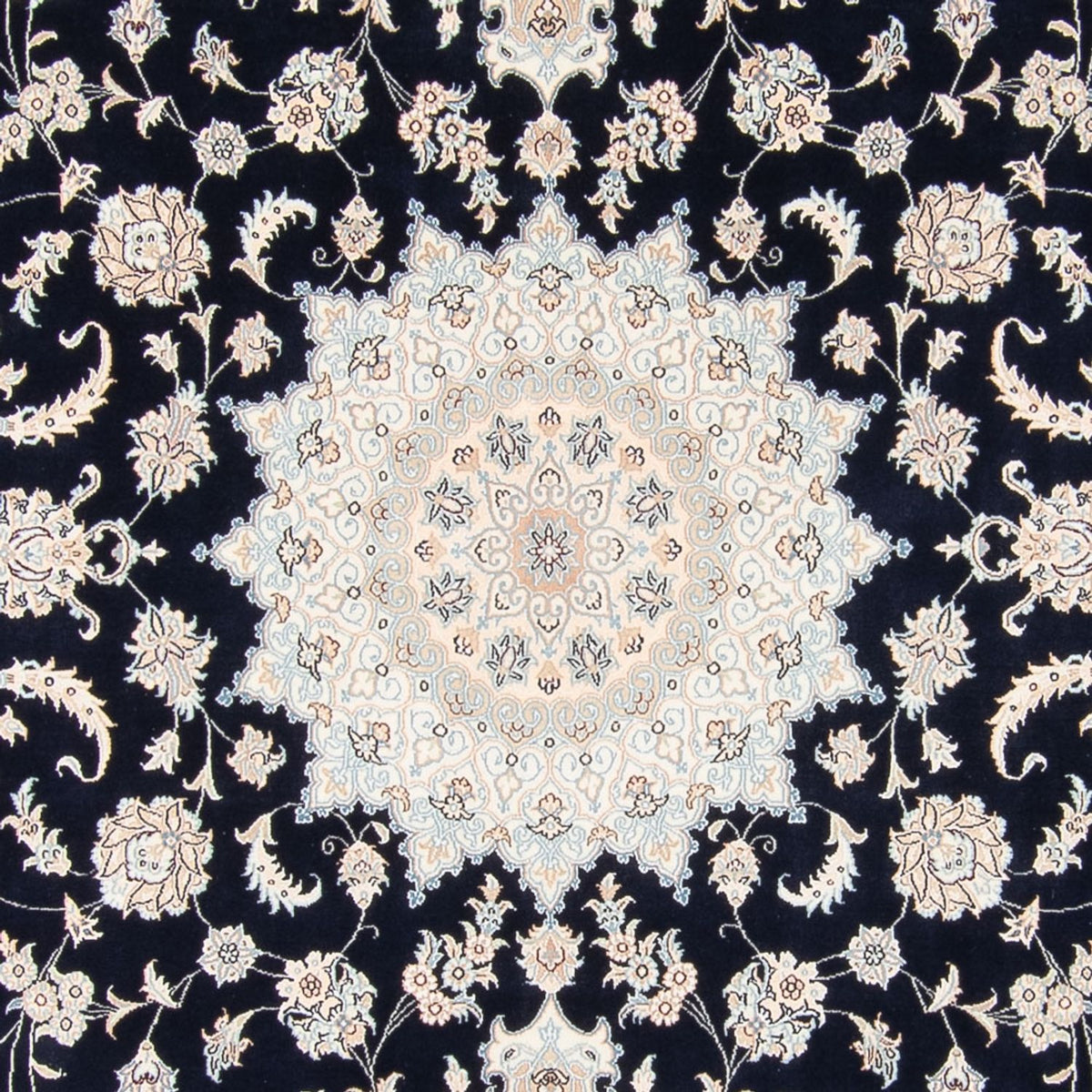 Alfombra persa - Nain - 278 x 223 cm - azul oscuro