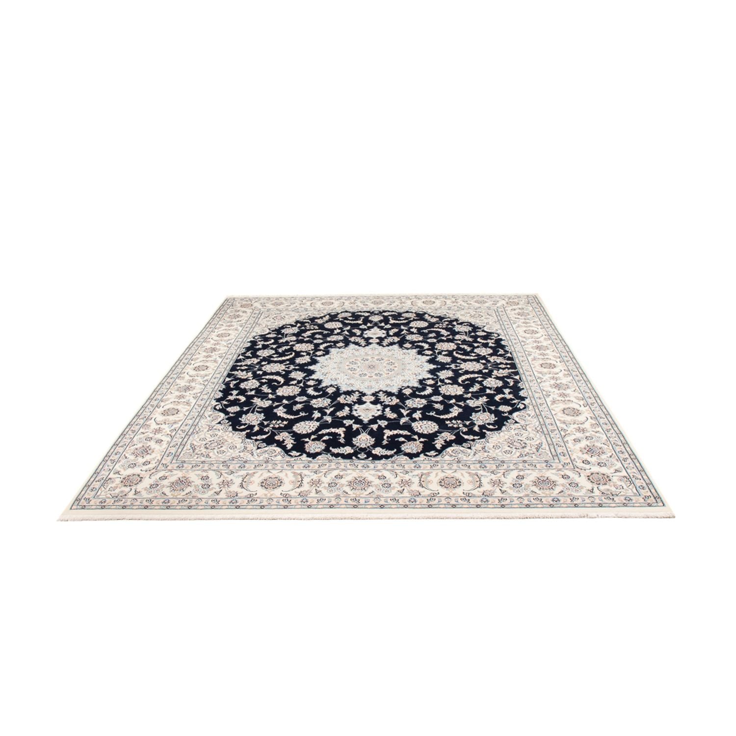 Alfombra persa - Nain - 278 x 223 cm - azul oscuro