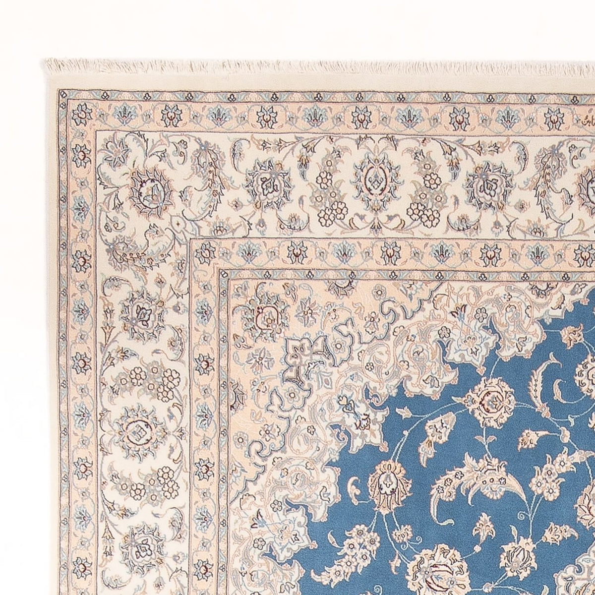 Alfombra Persa - Nain - Prima - 348 x 245 cm - azul claro