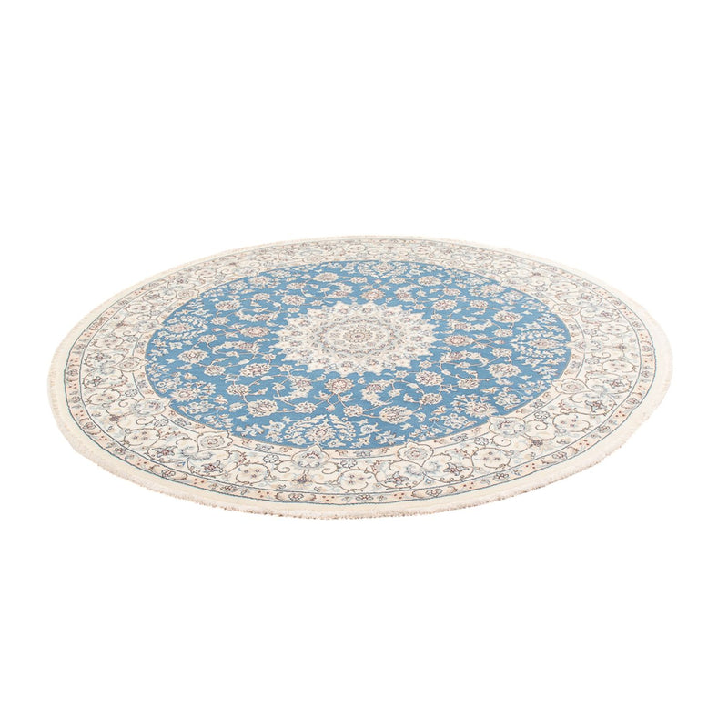 Alfombra persa - Nain redondo  - 200 x 200 cm - azul claro